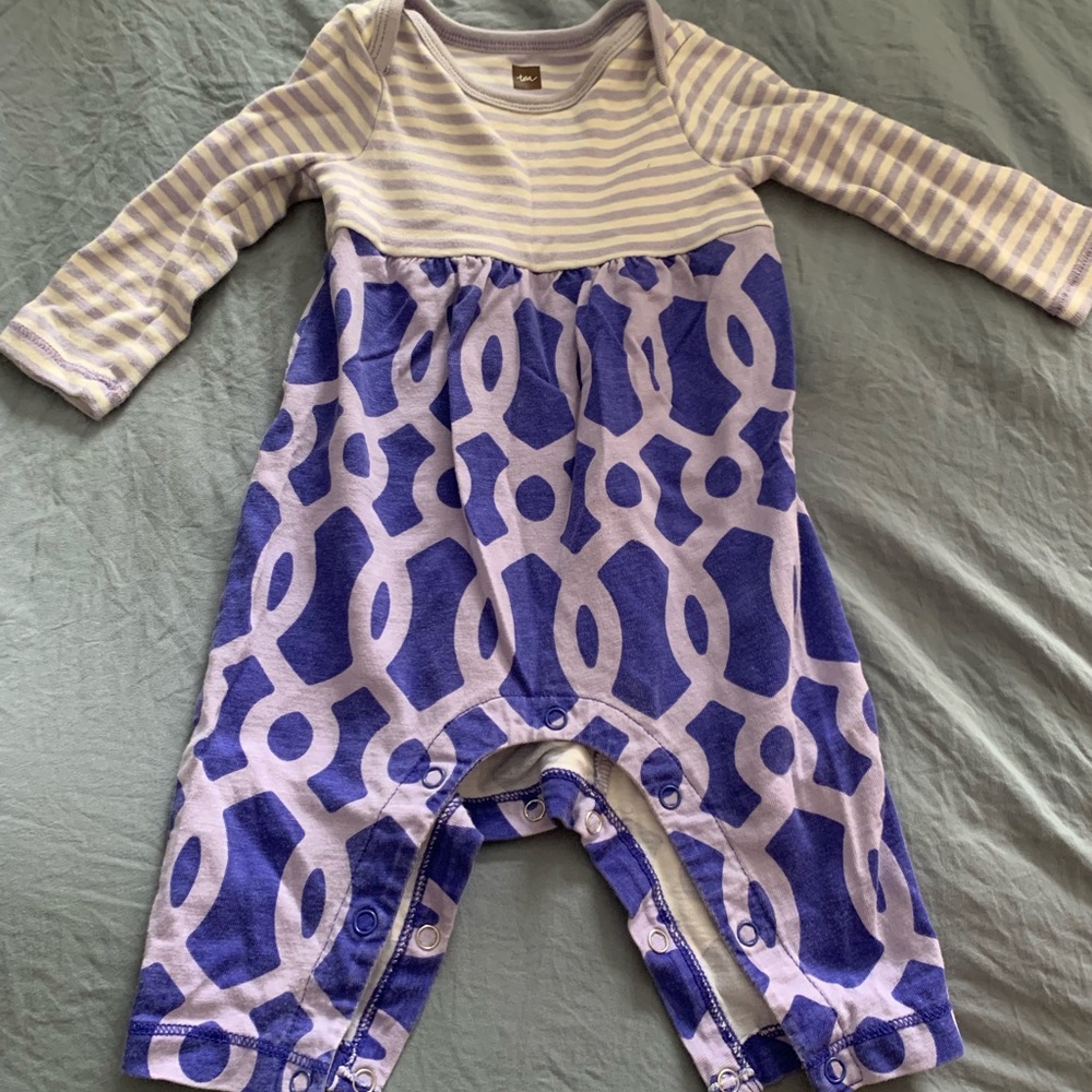 Tea Collection purple romper